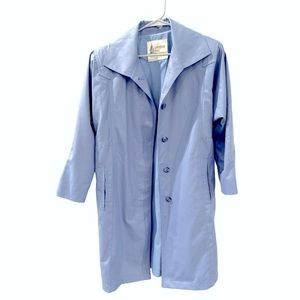 Women’s London Fog Blue Trench Coat Size 8 Petite